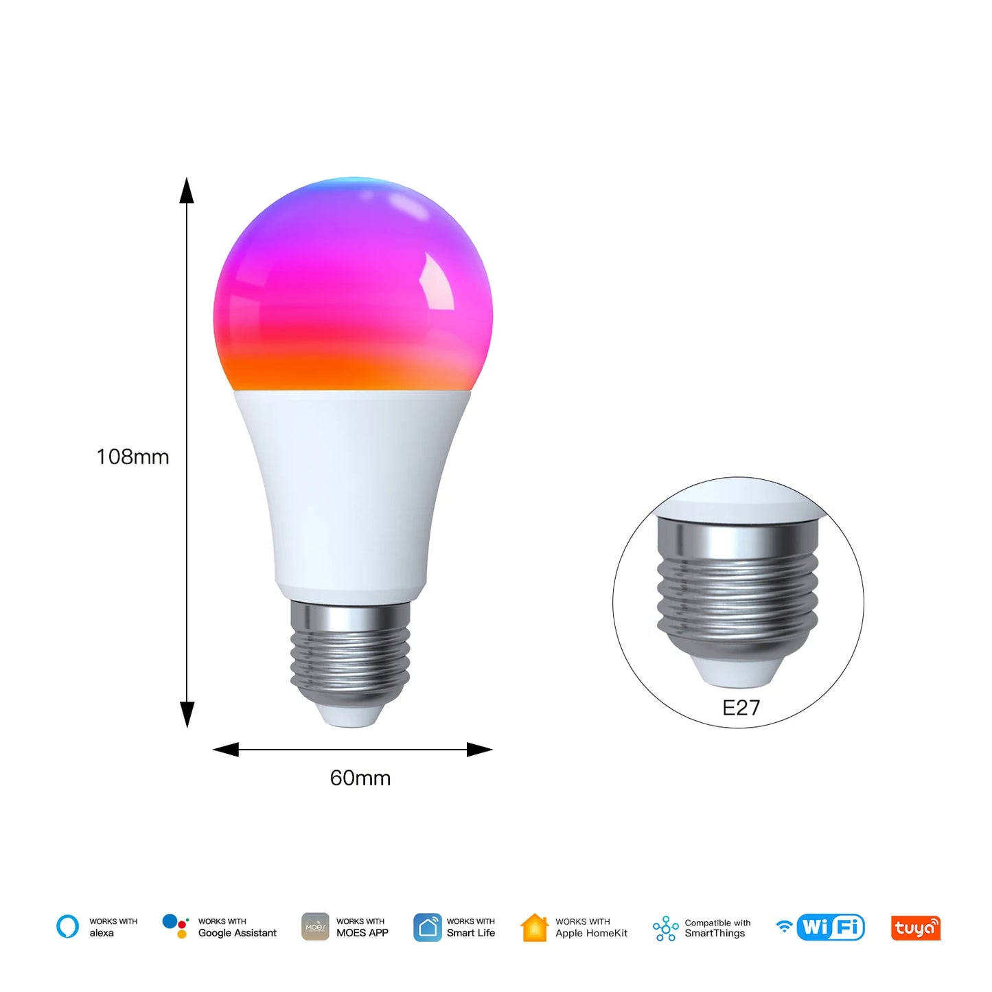 EASE MOES Led Light Candle Lamp Voice Control Alexa Google Home