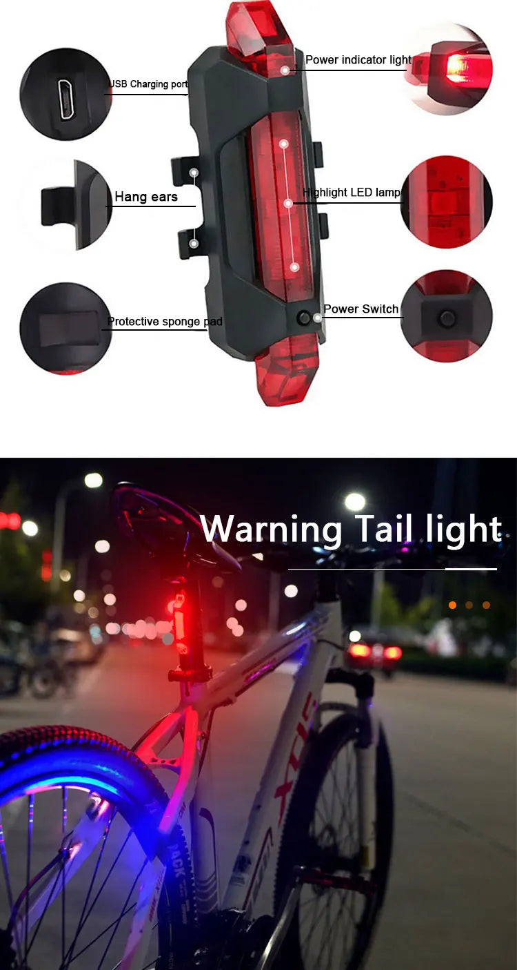 EASE Bike Light Set USB Rechargeable